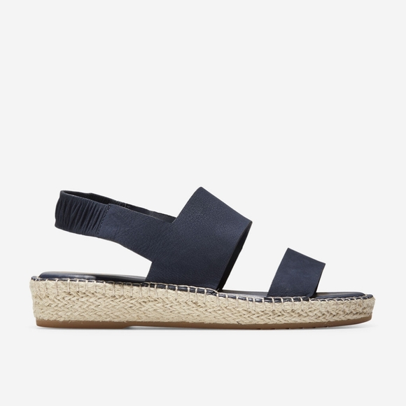 👣Cole Haan Marine Blue Nubuck Cloudfeel Espadrilles - Picture 6 of 15
